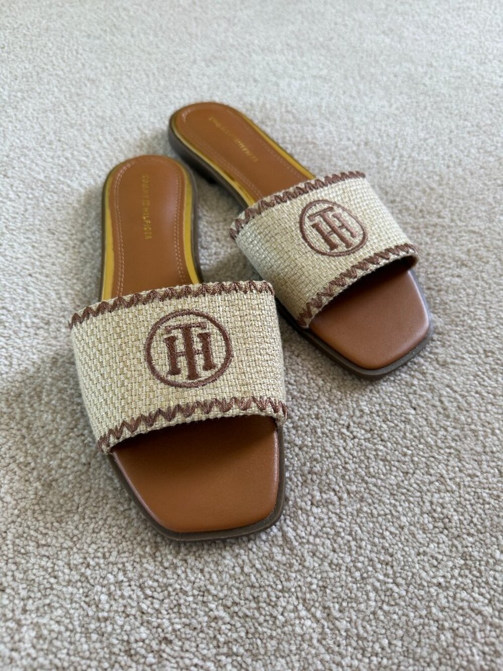 Tommy Hilfiger Raffia Slide Sandals | Size 7.5 | NWOT